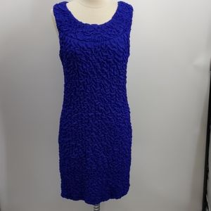Sharon Max blue puckered sheath dress-sz XL